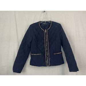 Kessley Womens Old Money Mob Wife Textured Short Jacket Size XL Witchy Glam Diva